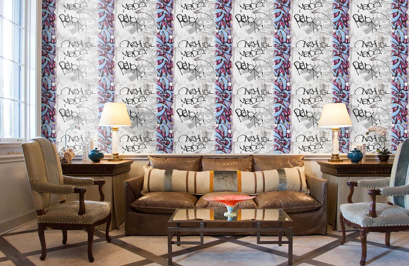 Обои 36986-1 фото в интерьере кабинета