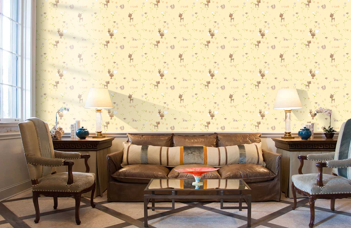 Обои 36988-2 фото в интерьере кабинета