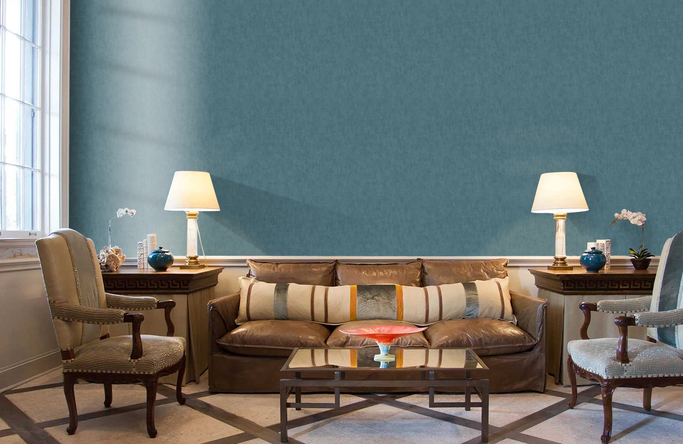 Обои 37536-3 фото в интерьере кабинета