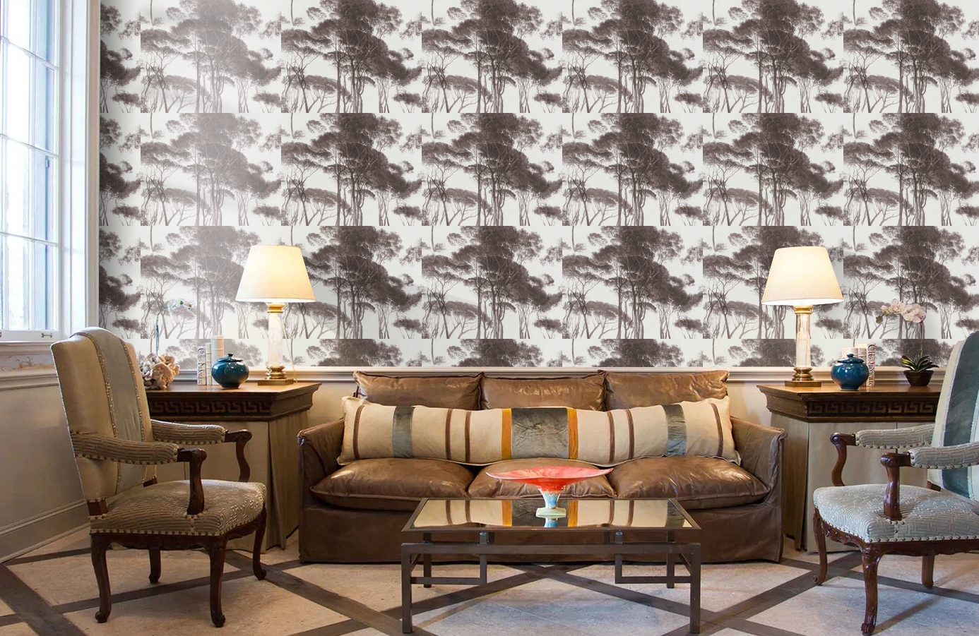 Обои 37651-1 фото в интерьере кабинета