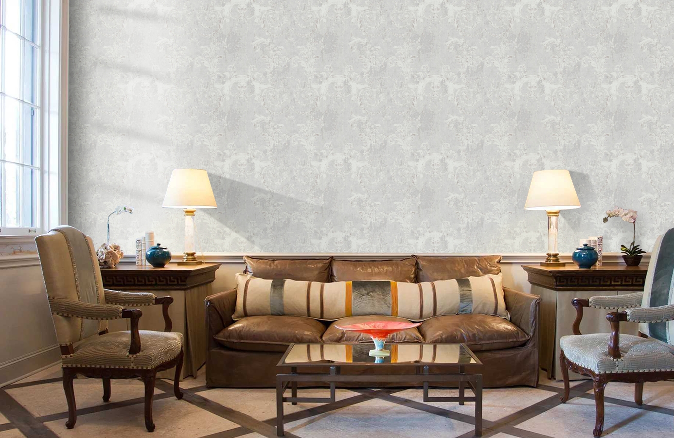 Обои 37653-1 фото в интерьере кабинета