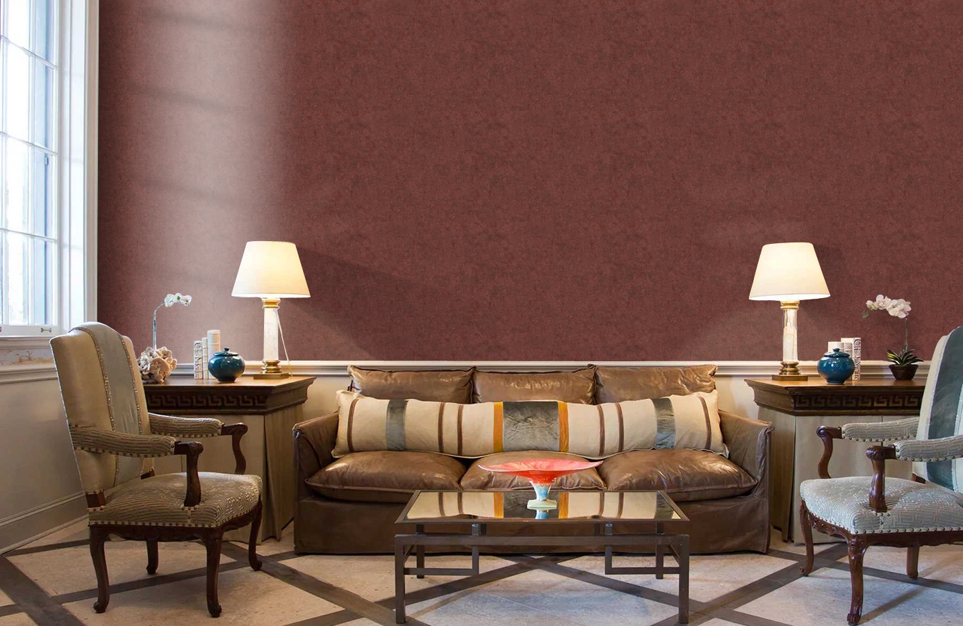 Обои 37655-3 фото в интерьере кабинета