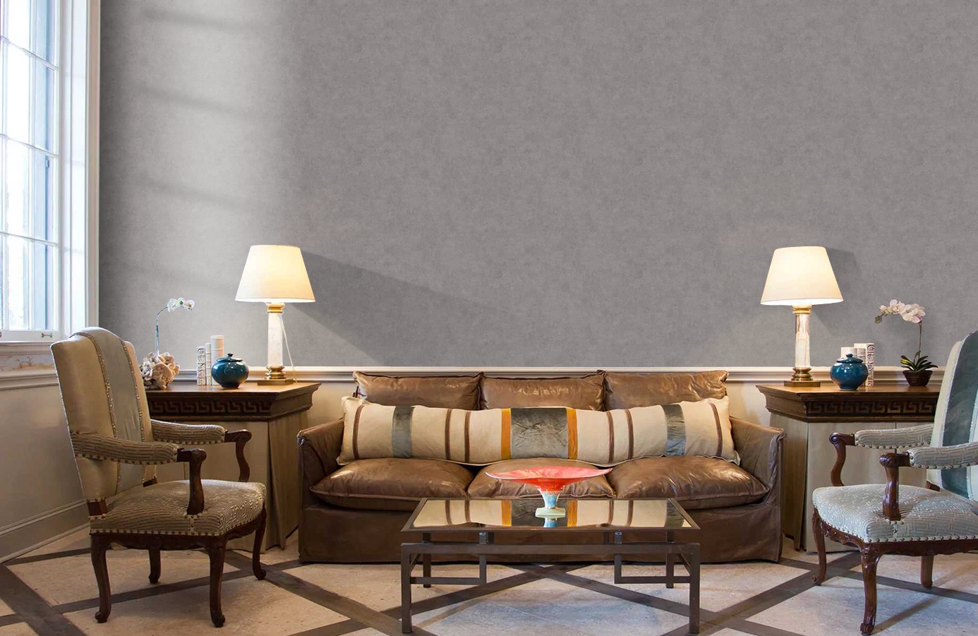 Обои 37656-3 фото в интерьере кабинета