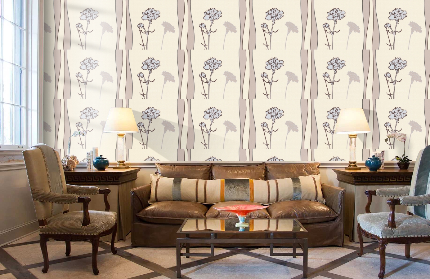 Обои 5501-32 фото в интерьере кабинета