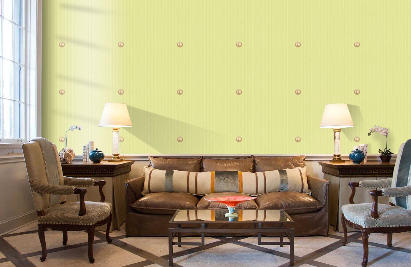 Обои 9087-73 фото в интерьере кабинета