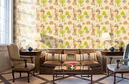 Обои 93555-2 фото в интерьере кабинета превью