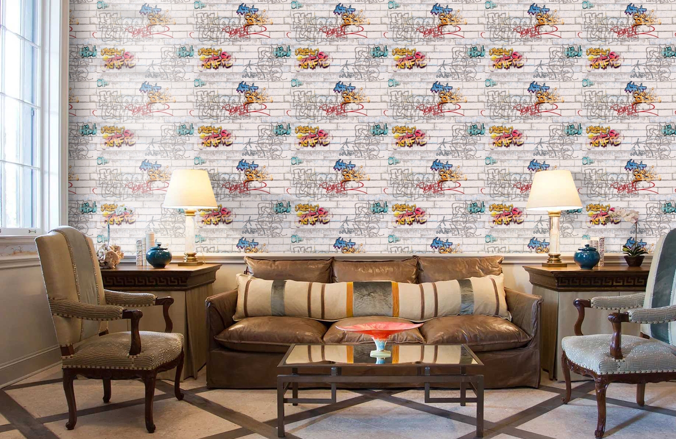 Обои 93561-1 фото в интерьере кабинета