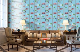 Обои 93632-1 фото в интерьере кабинета превью