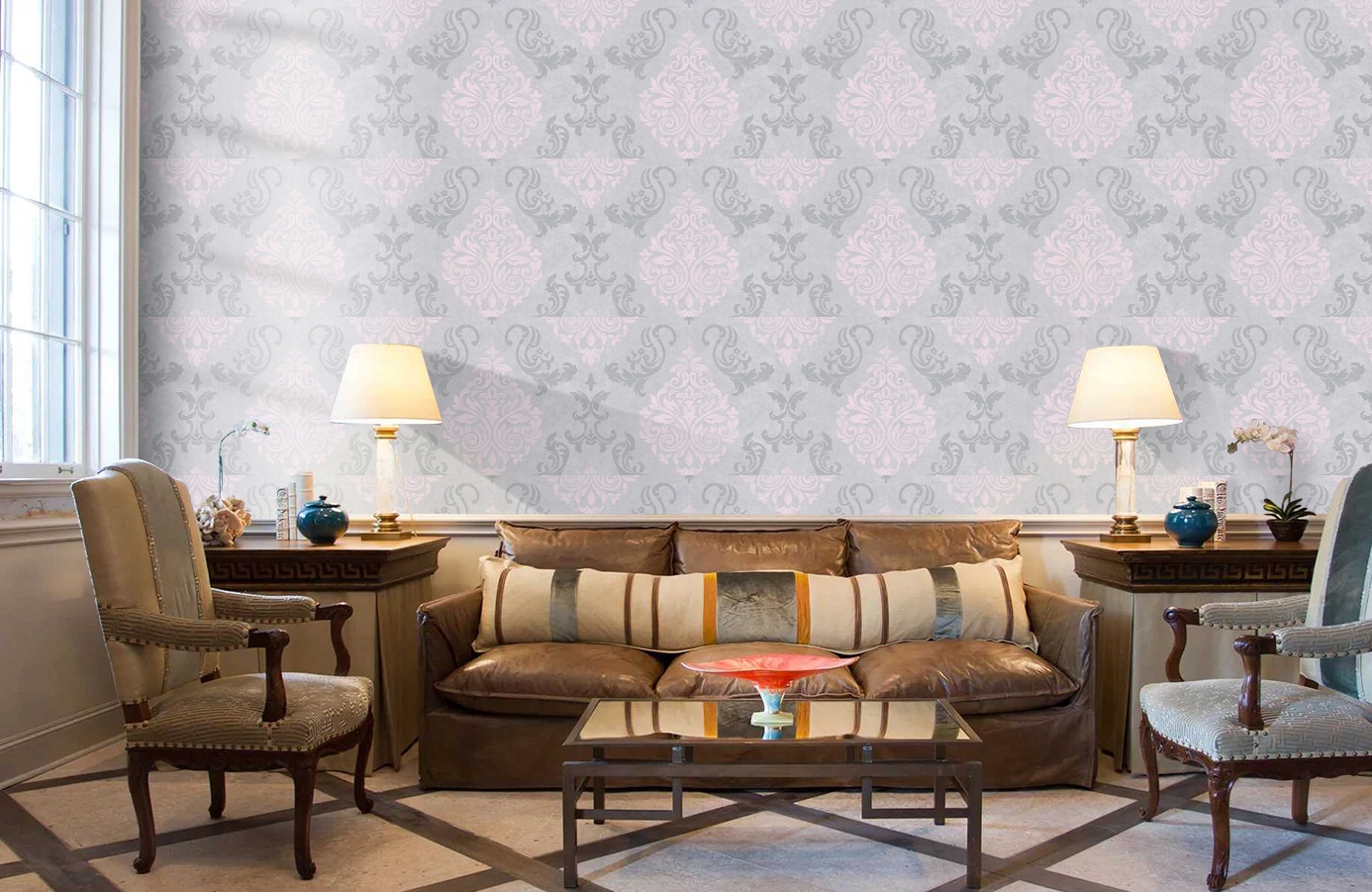 Обои 95372-6 фото в интерьере кабинета