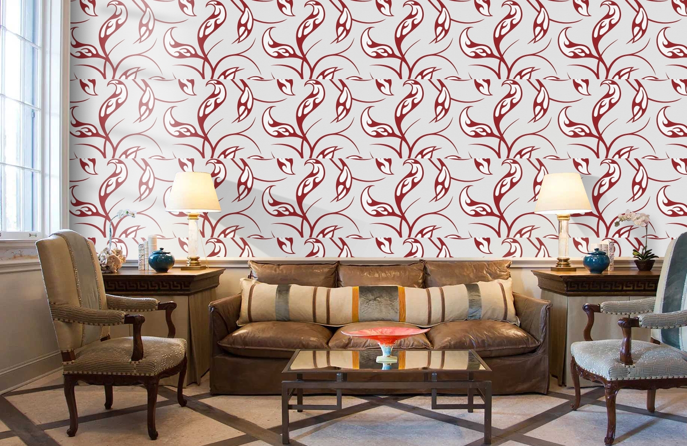 Обои 95525-4 фото в интерьере кабинета