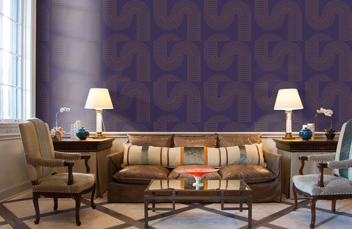 Обои 95653-3 фото в интерьере кабинета