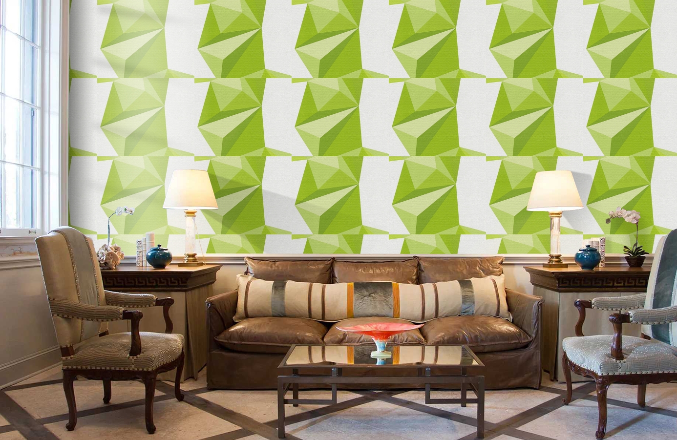 Обои 95654-1 фото в интерьере кабинета