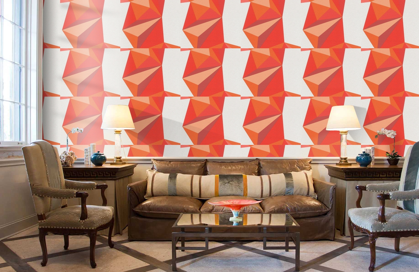 Обои 95654-2 фото в интерьере кабинета