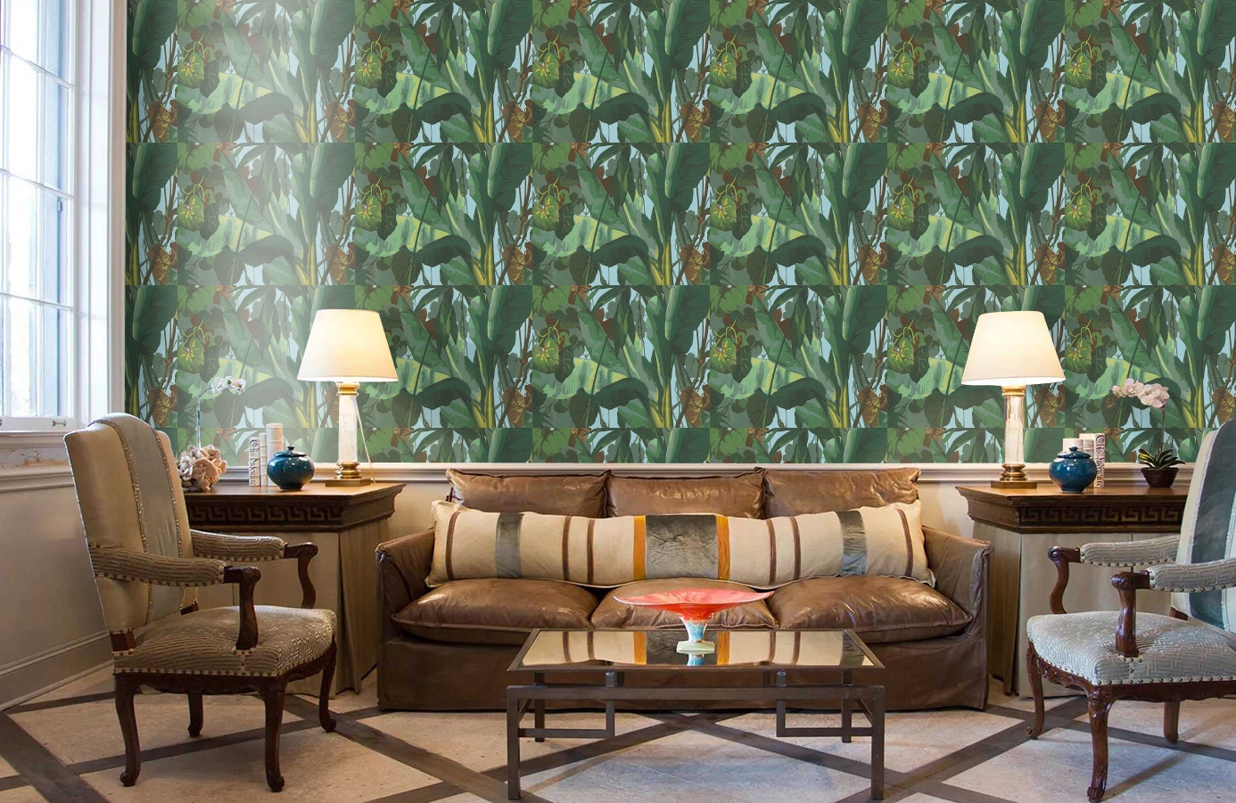 Обои 95898-1 фото в интерьере кабинета