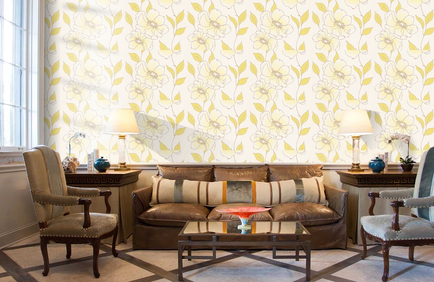 Обои 95904-3 фото в интерьере кабинета