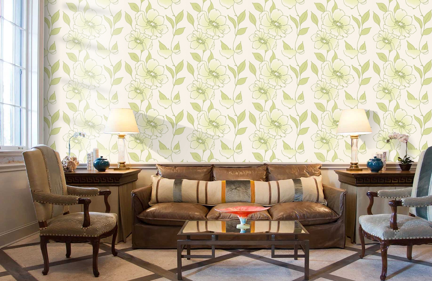 Обои 95904-4 фото в интерьере кабинета