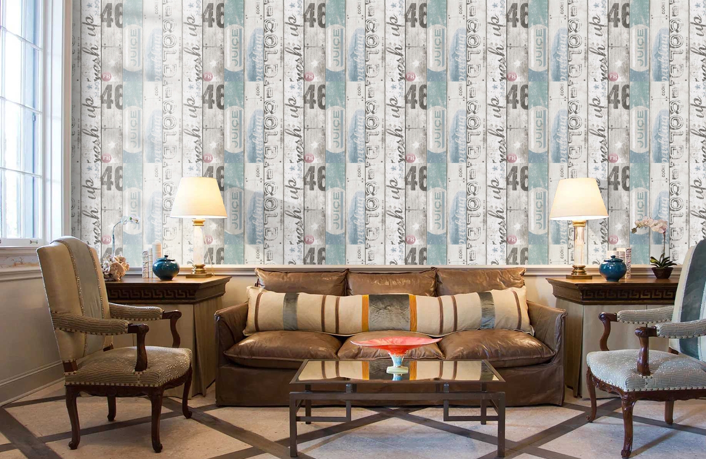 Обои 95950-3 фото в интерьере кабинета