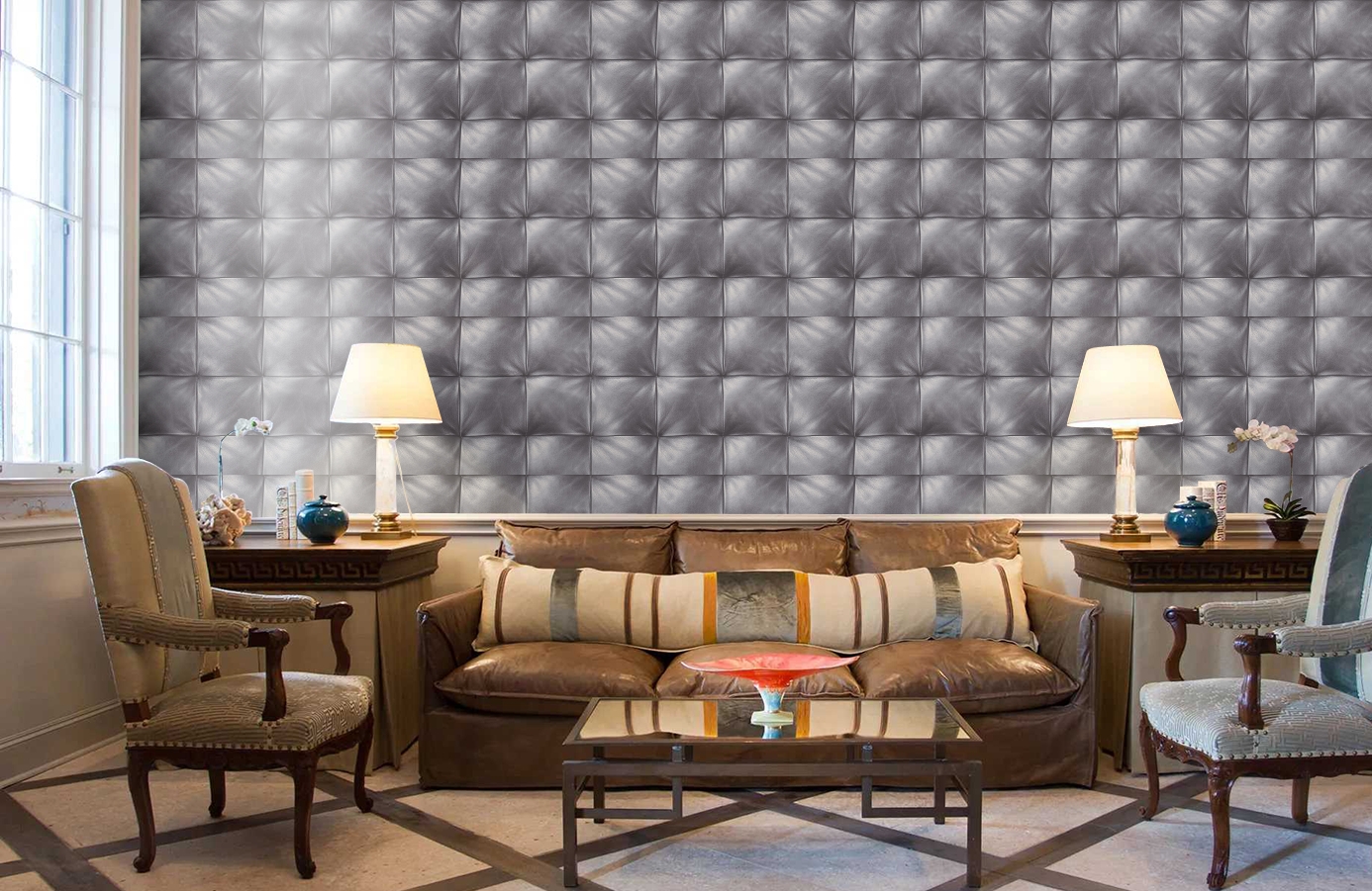 Обои 95999-2 фото в интерьере кабинета