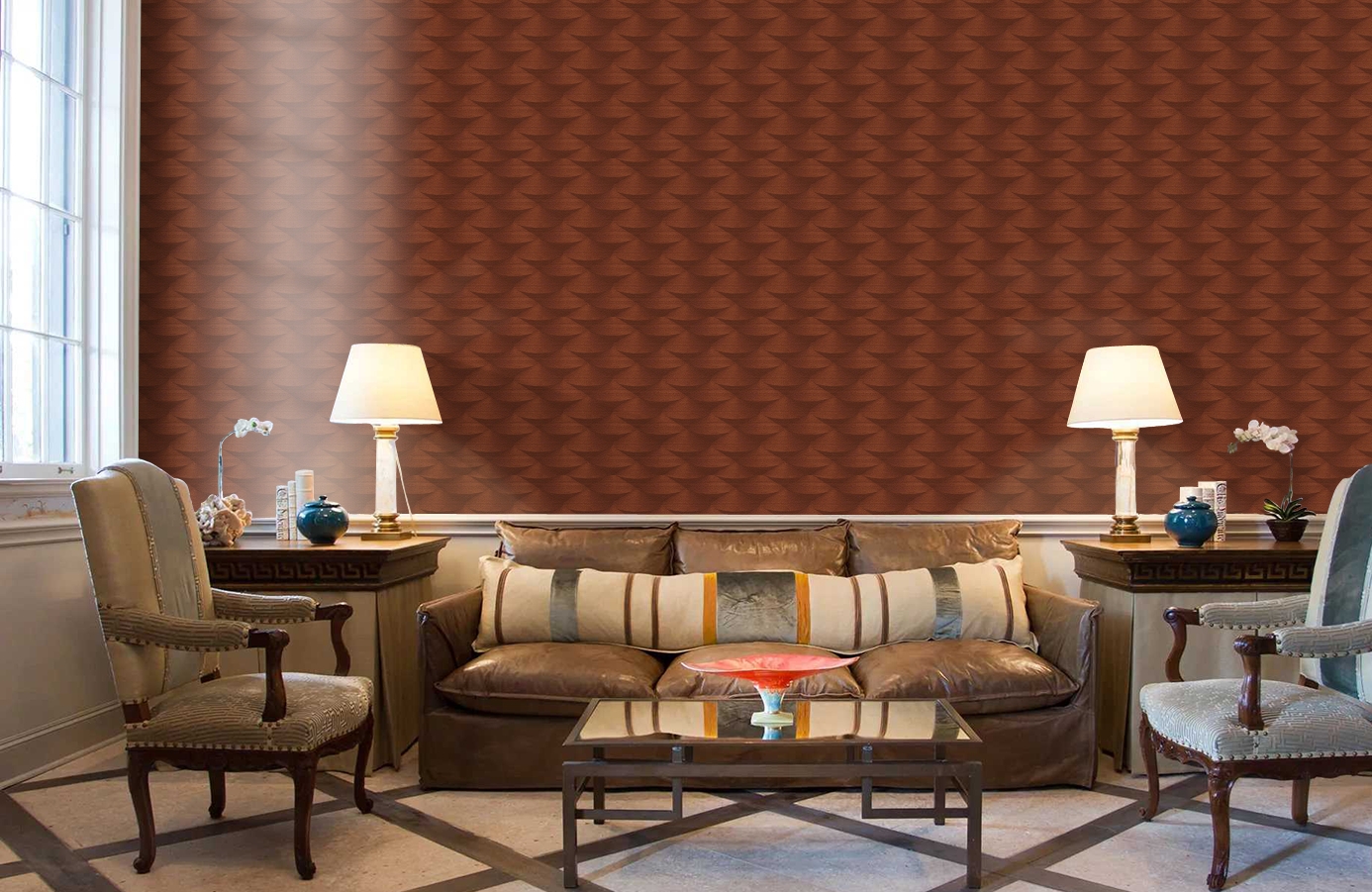 Обои 96019-3 фото в интерьере кабинета