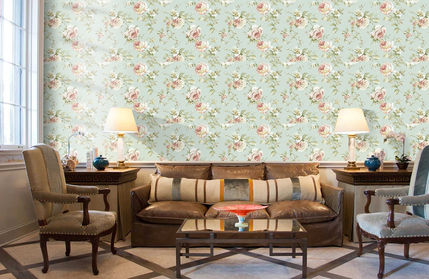 Обои DL20111 фото в интерьере кабинета