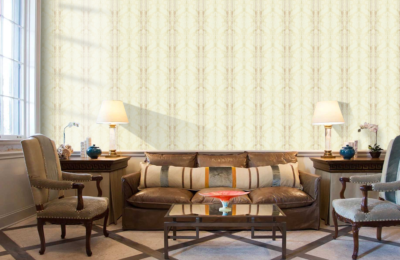 Обои DL20403 фото в интерьере кабинета