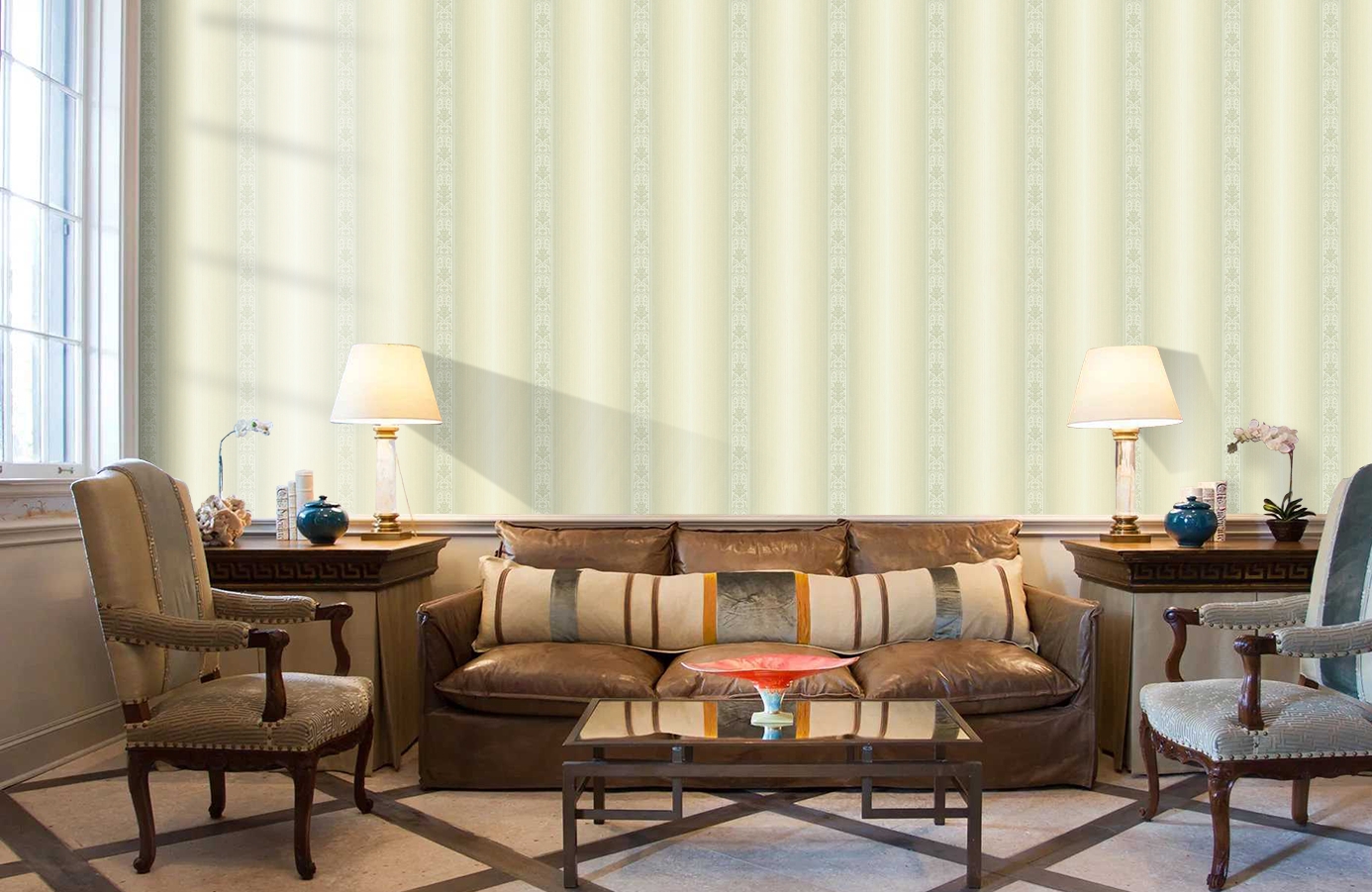 Обои DL20905 фото в интерьере кабинета