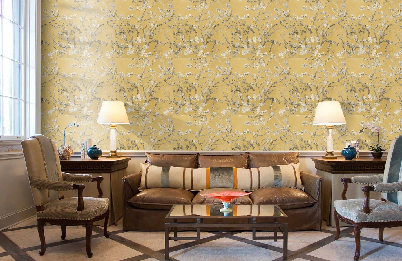 Обои 17146 фото в интерьере кабинета