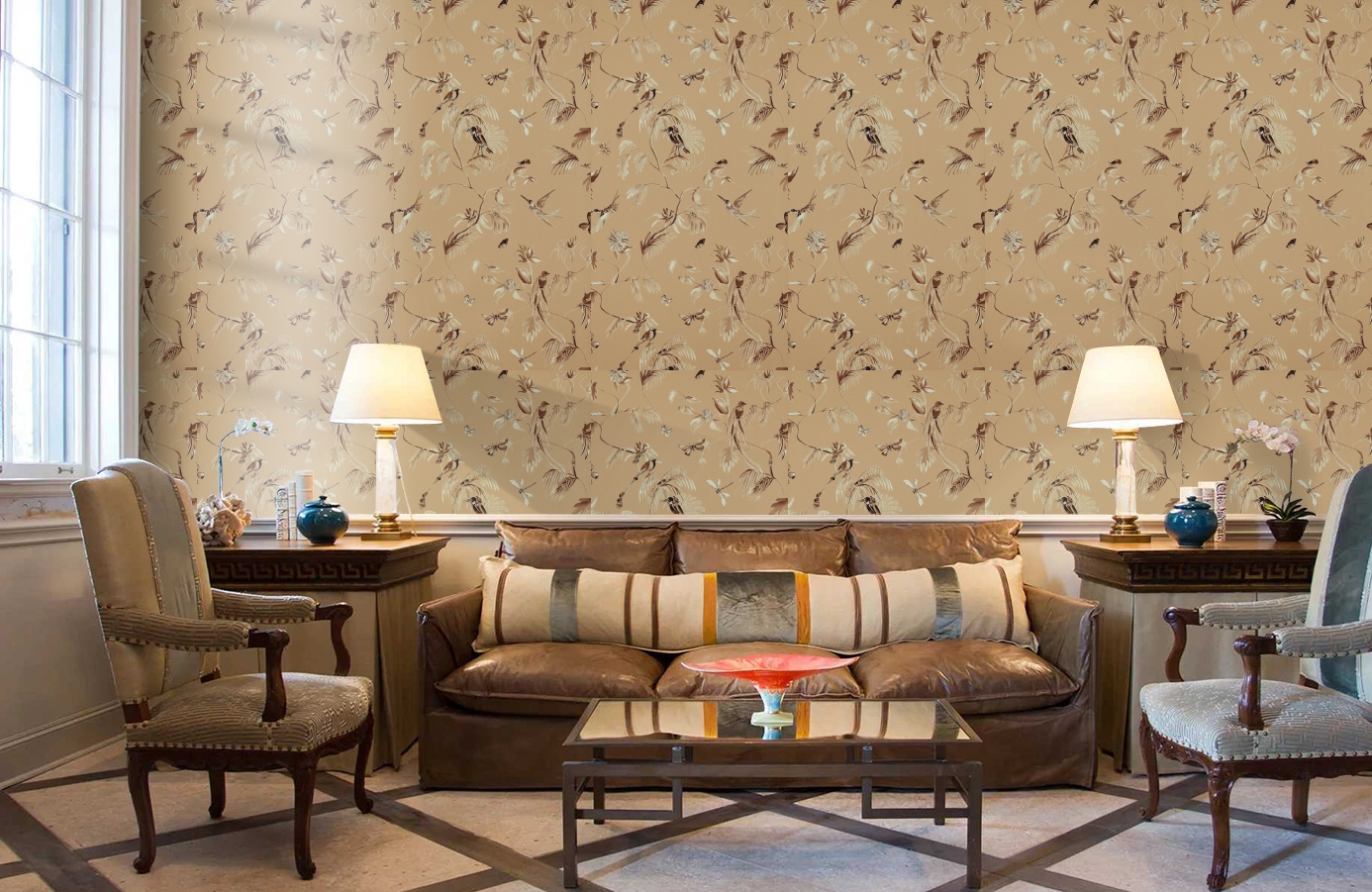 Обои 17715 фото в интерьере кабинета