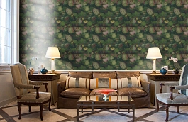 Обои 220001 фото в интерьере кабинета превью