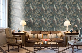 Обои 220124 фото в интерьере кабинета превью