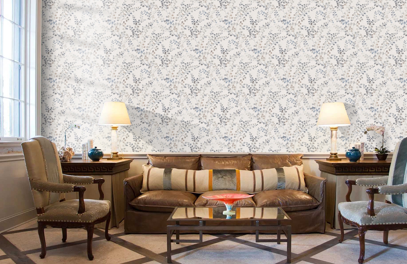 Обои 7288 фото в интерьере кабинета