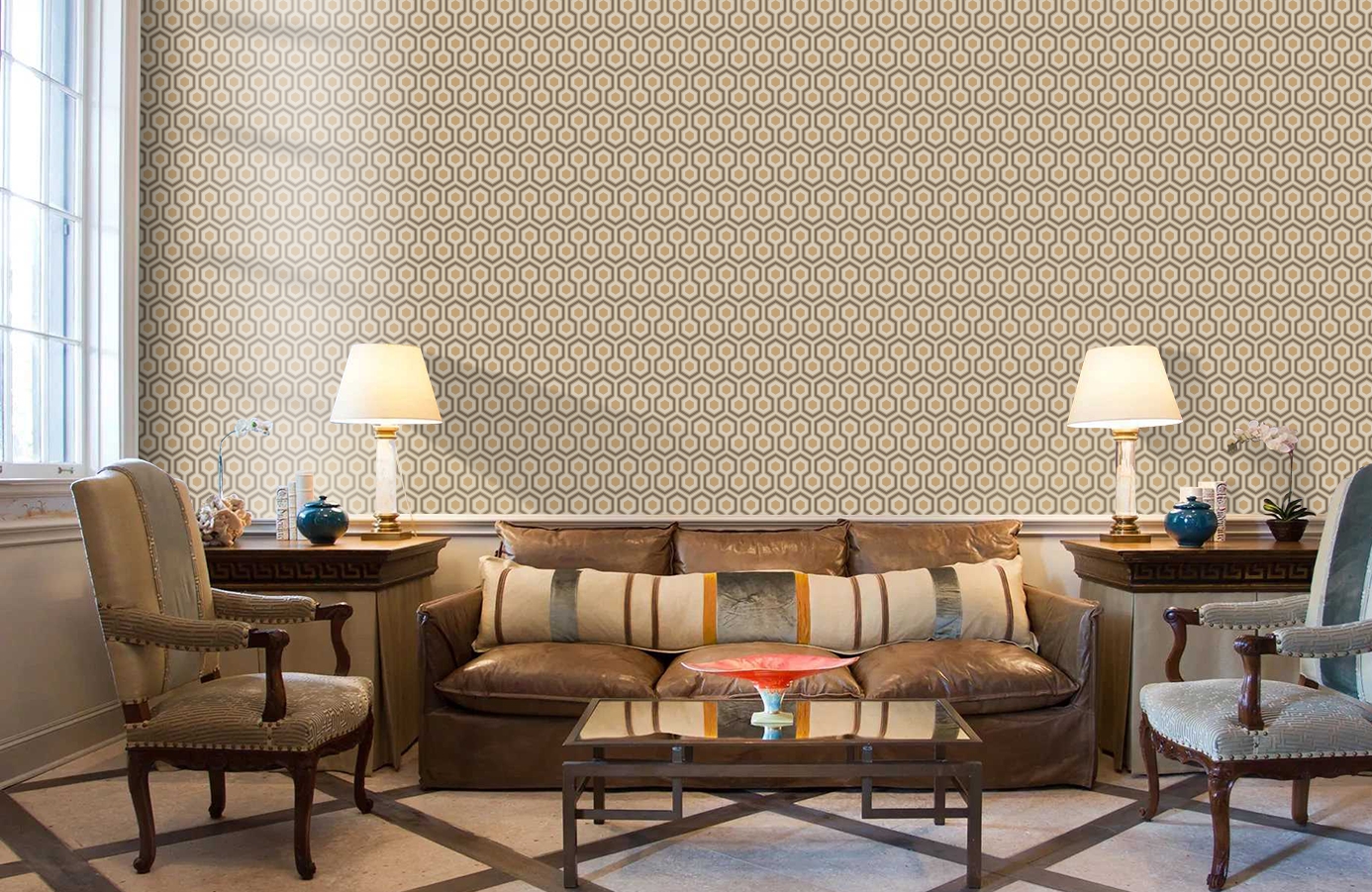 Обои 95/3017 фото в интерьере кабинета