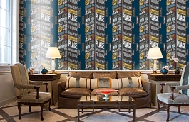 Обои WU20660 фото в интерьере кабинета превью