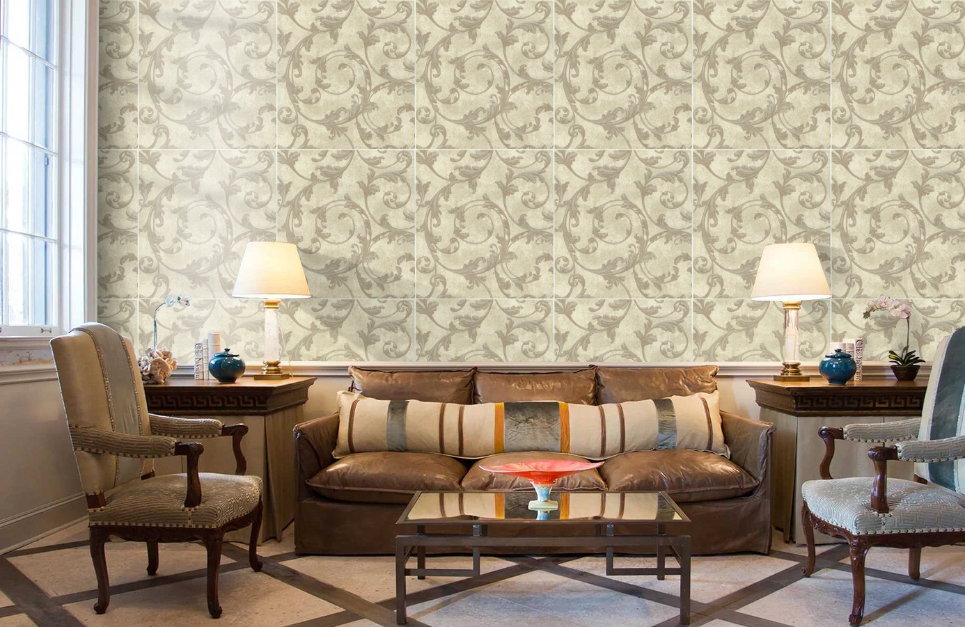 Обои FD812001 фото в интерьере кабинета