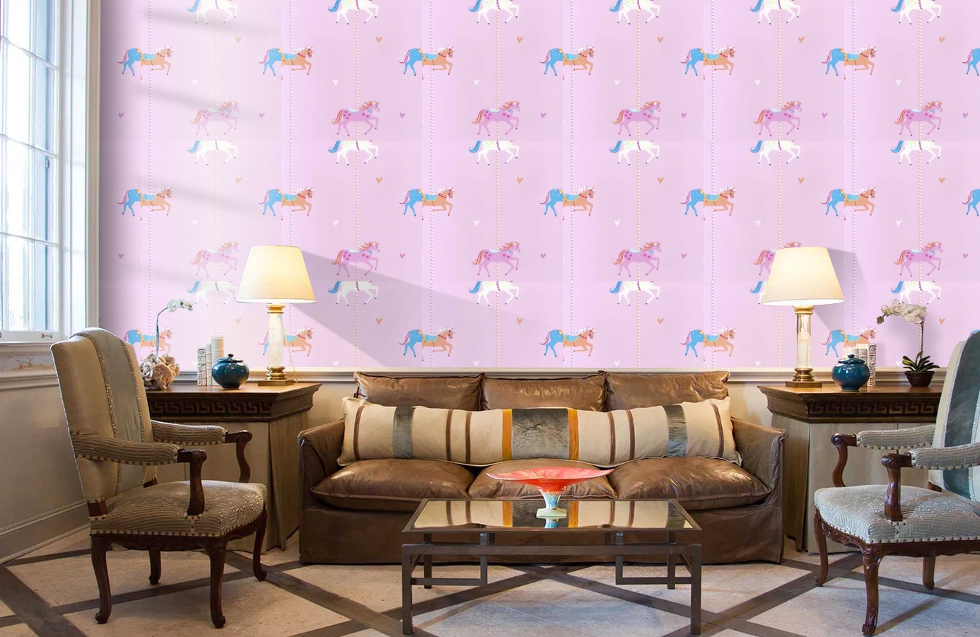 Обои DL21119 фото в интерьере кабинета