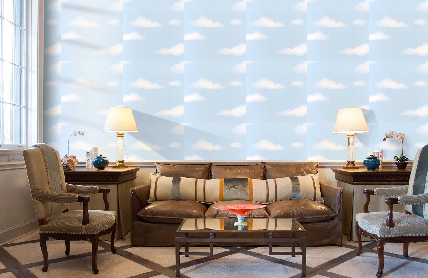 Обои DL21137 фото в интерьере кабинета