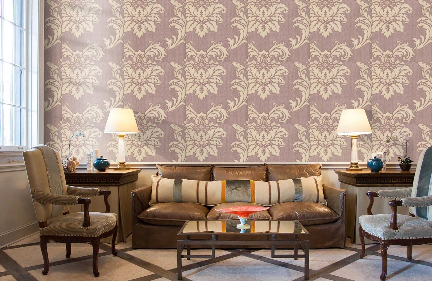 Обои FD20303 фото в интерьере кабинета