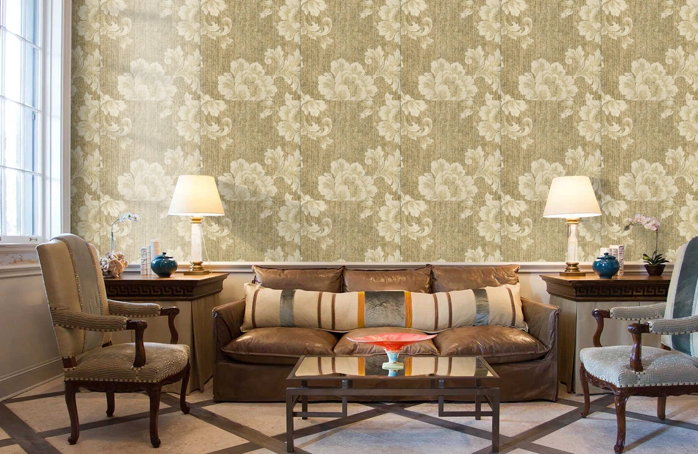 Обои FD20318 фото в интерьере кабинета