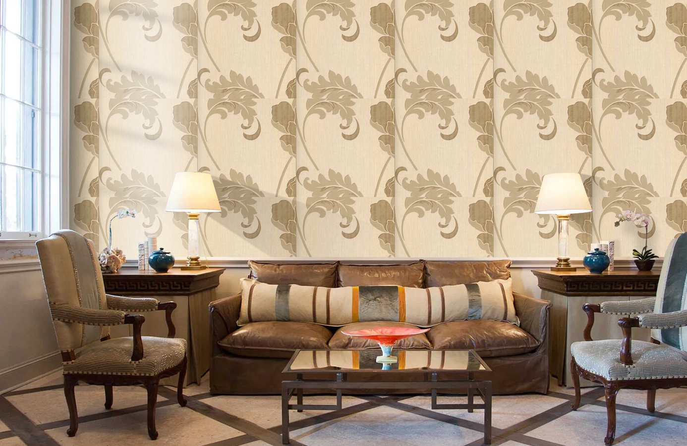 Обои FD20338 фото в интерьере кабинета