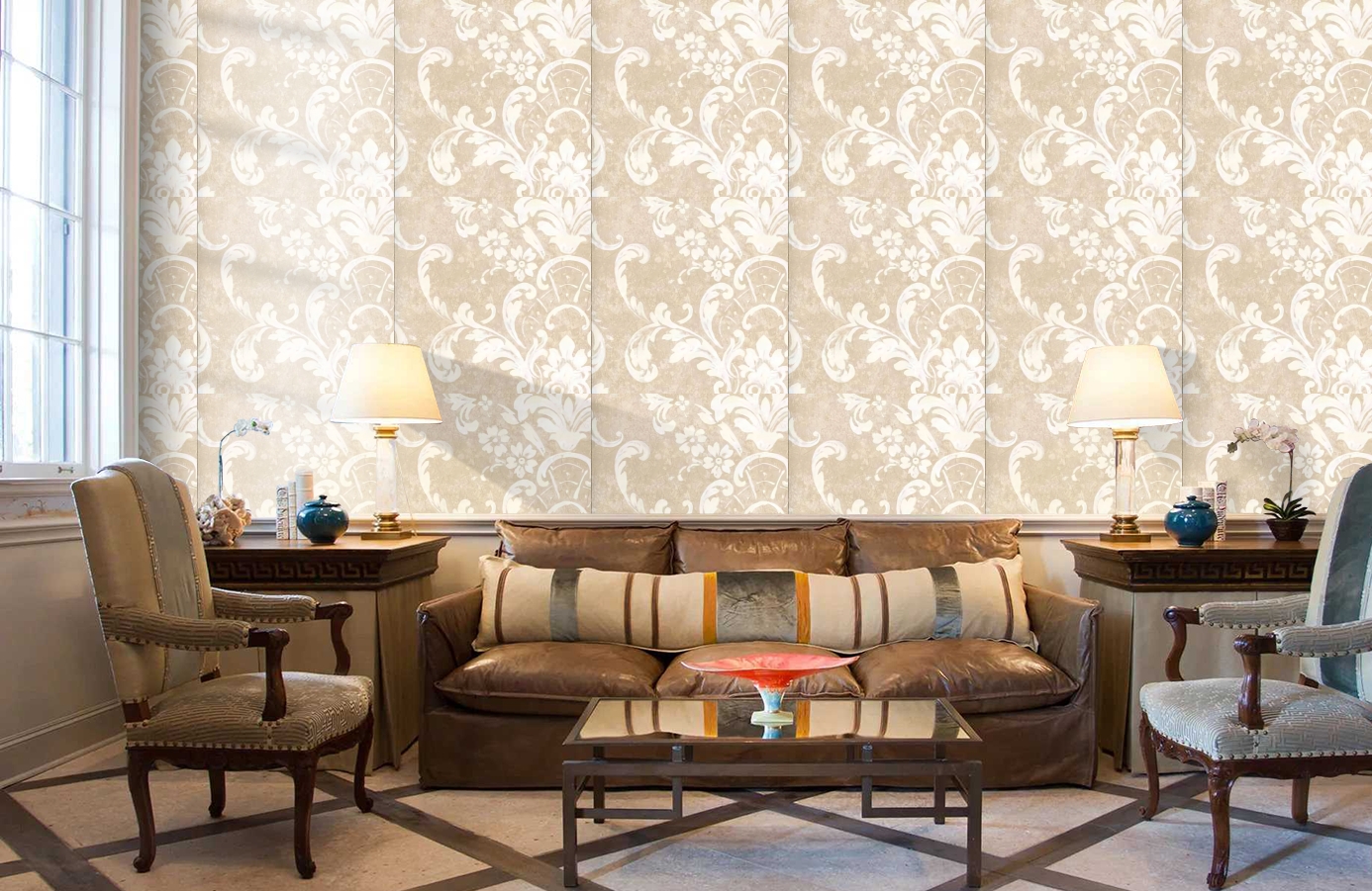 Обои FD20356 фото в интерьере кабинета