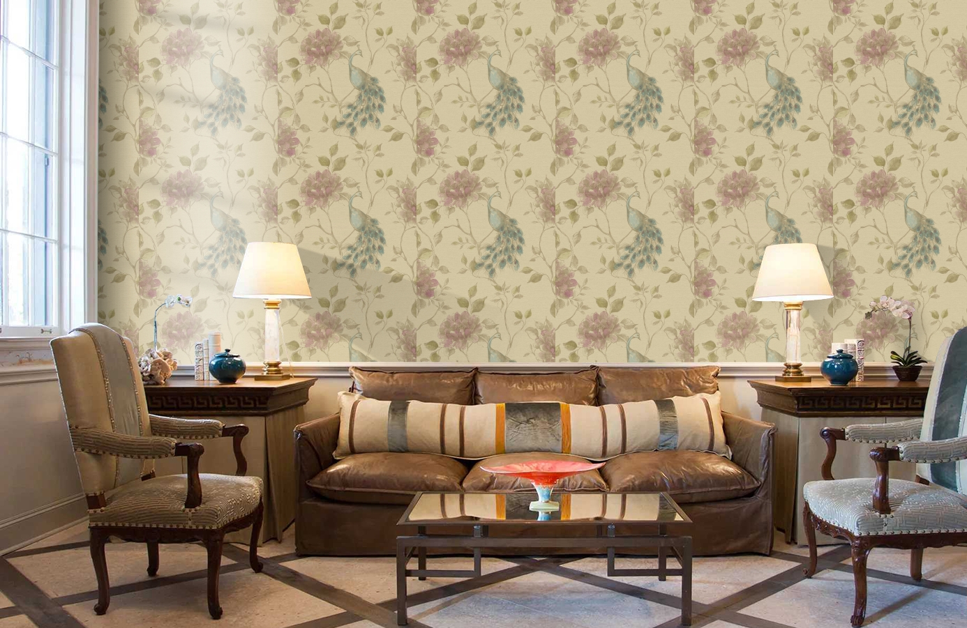 Обои FD21711 фото в интерьере кабинета