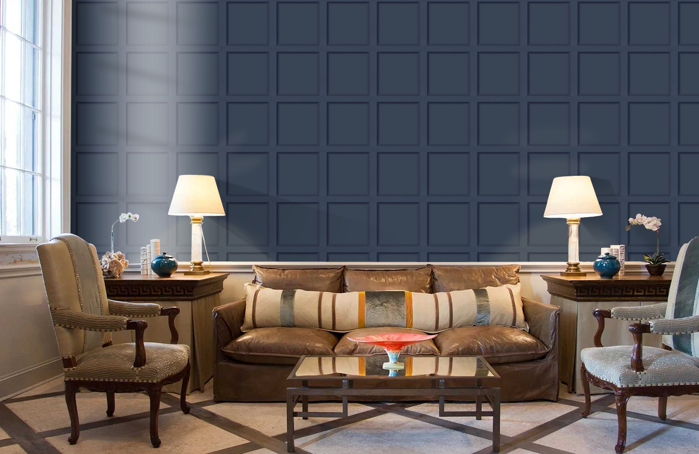 Обои 12980 фото в интерьере кабинета