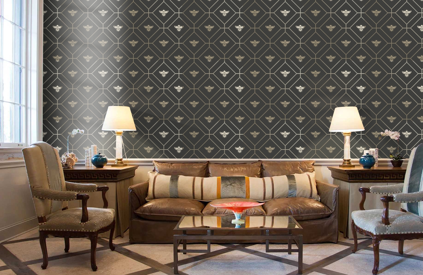 Обои 13081 фото в интерьере кабинета