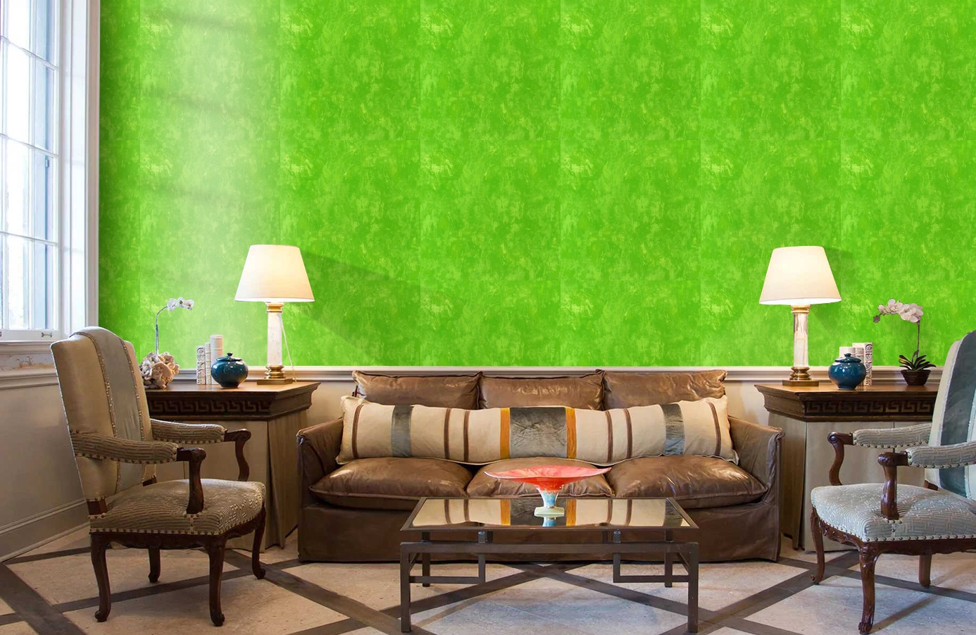 Обои 508-5 фото в интерьере кабинета