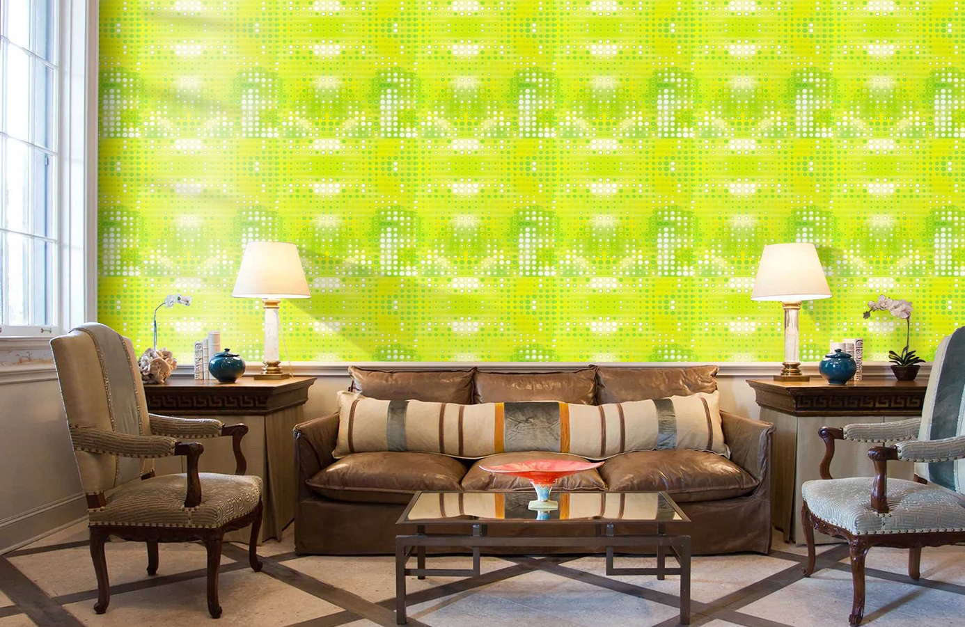 Обои 511-1 фото в интерьере кабинета