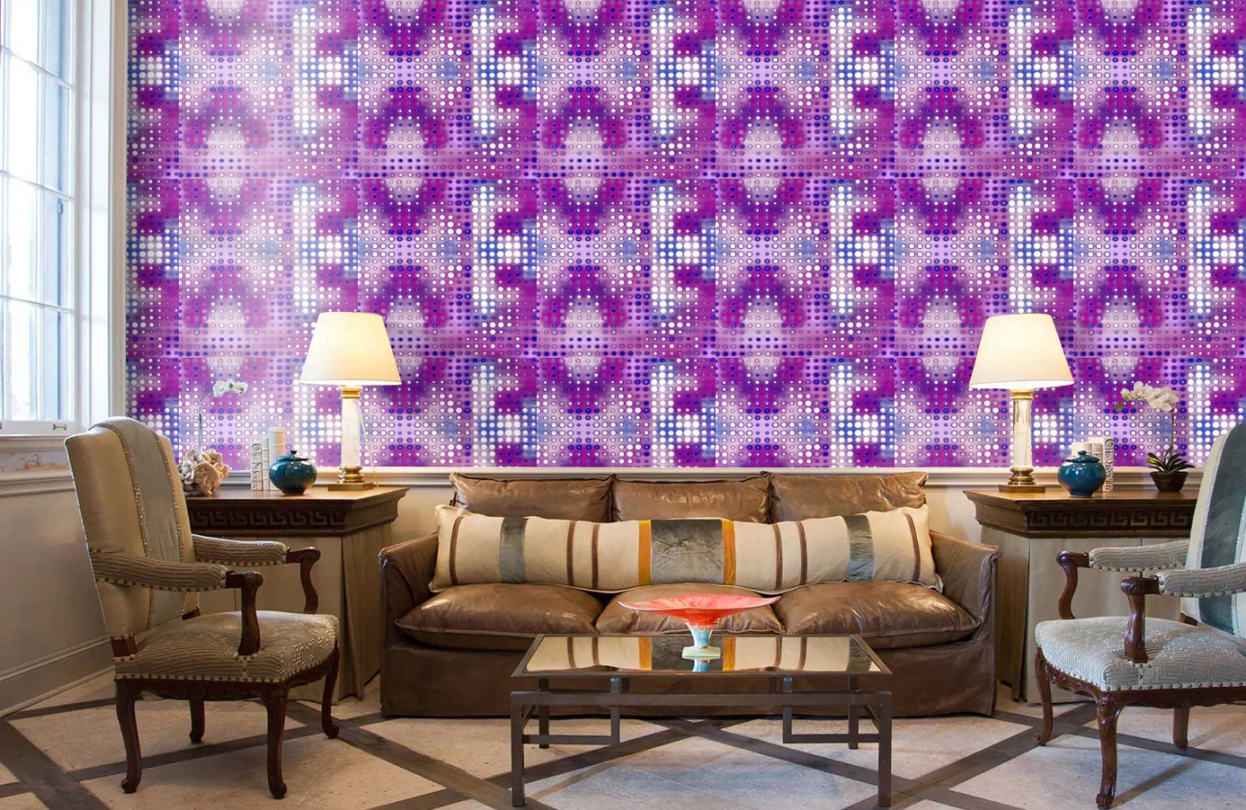 Обои 511-3 фото в интерьере кабинета