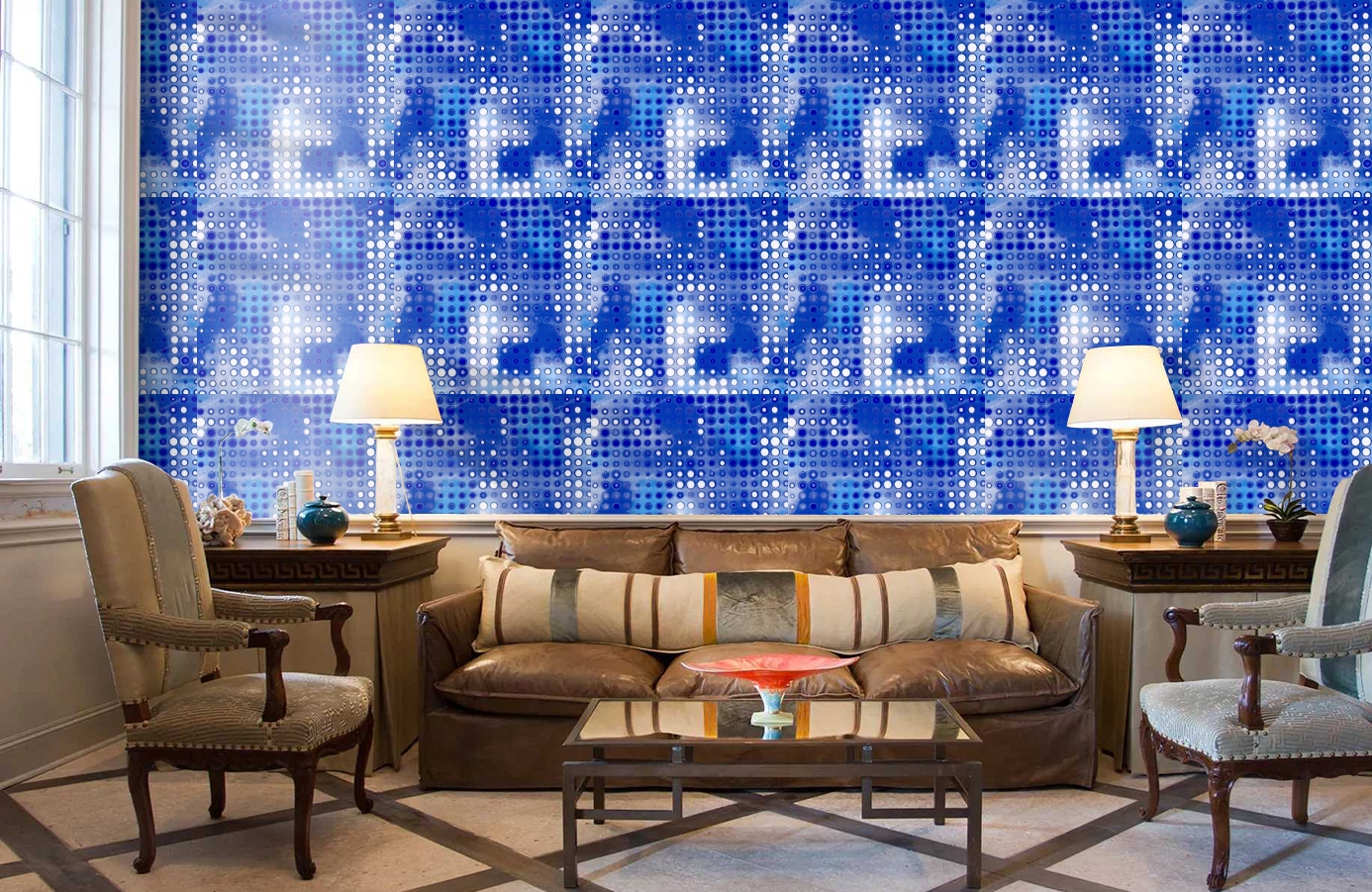 Обои 511-4 фото в интерьере кабинета