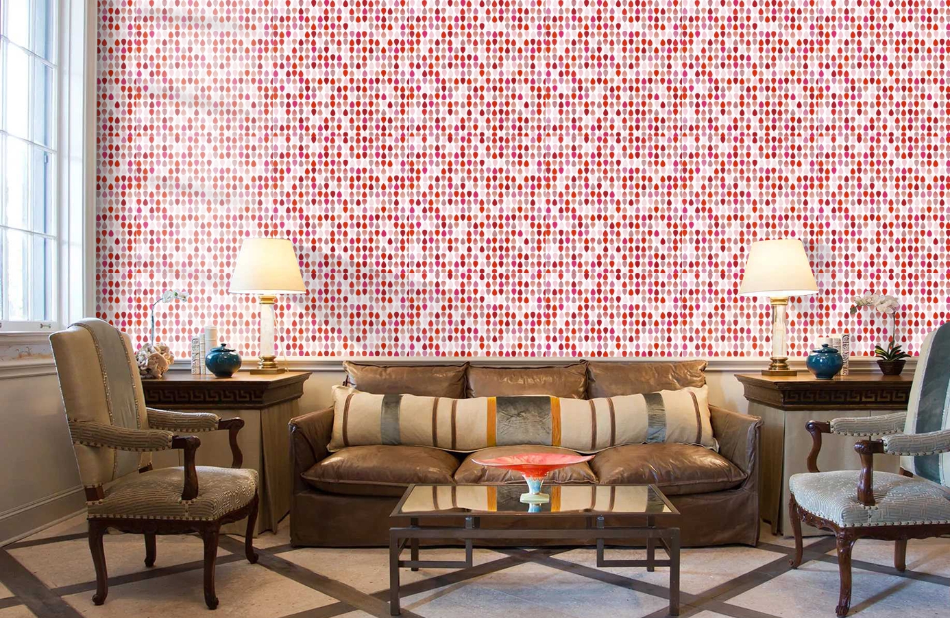 Обои 514-3 фото в интерьере кабинета