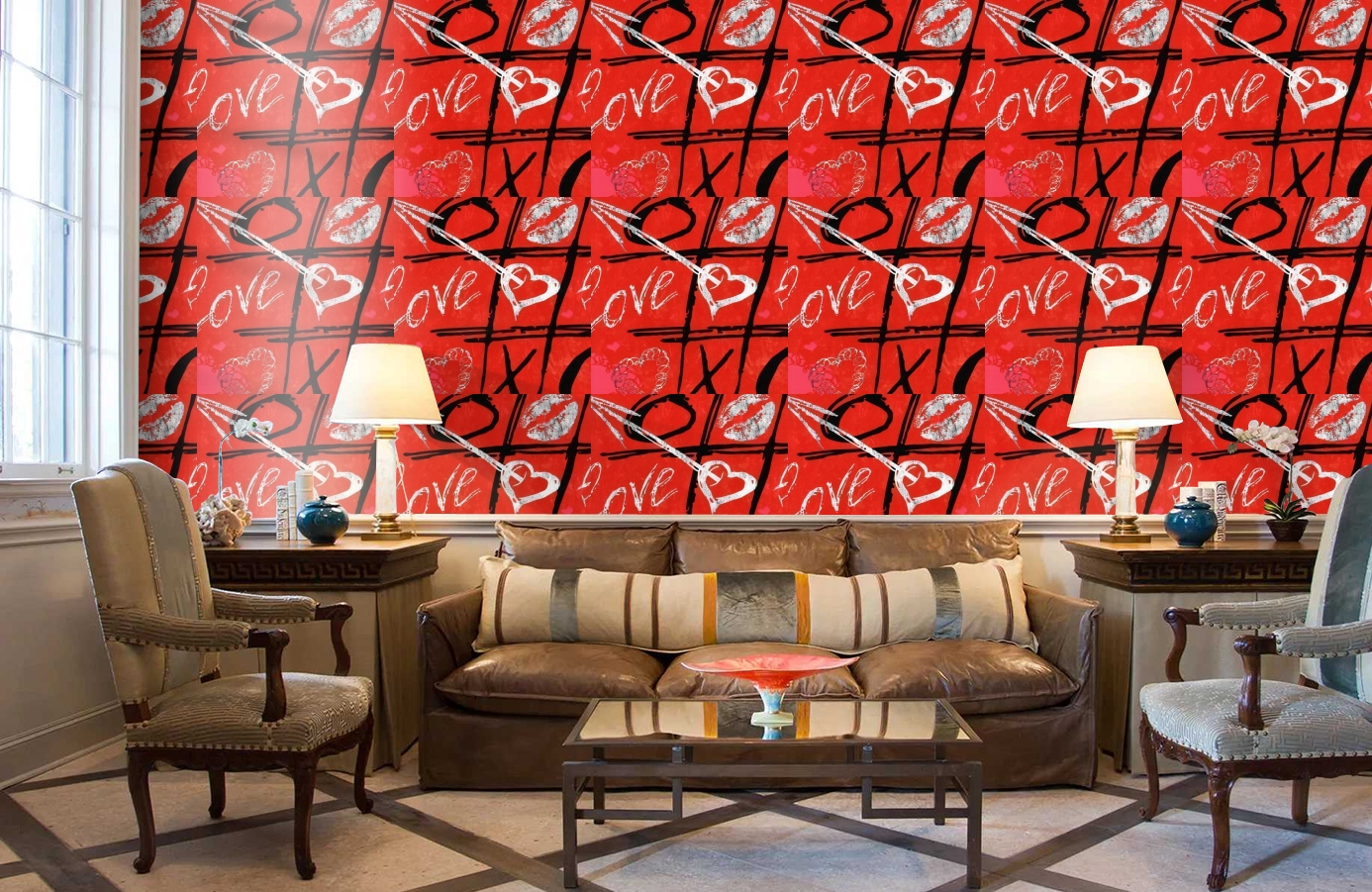 Обои 516-2 фото в интерьере кабинета