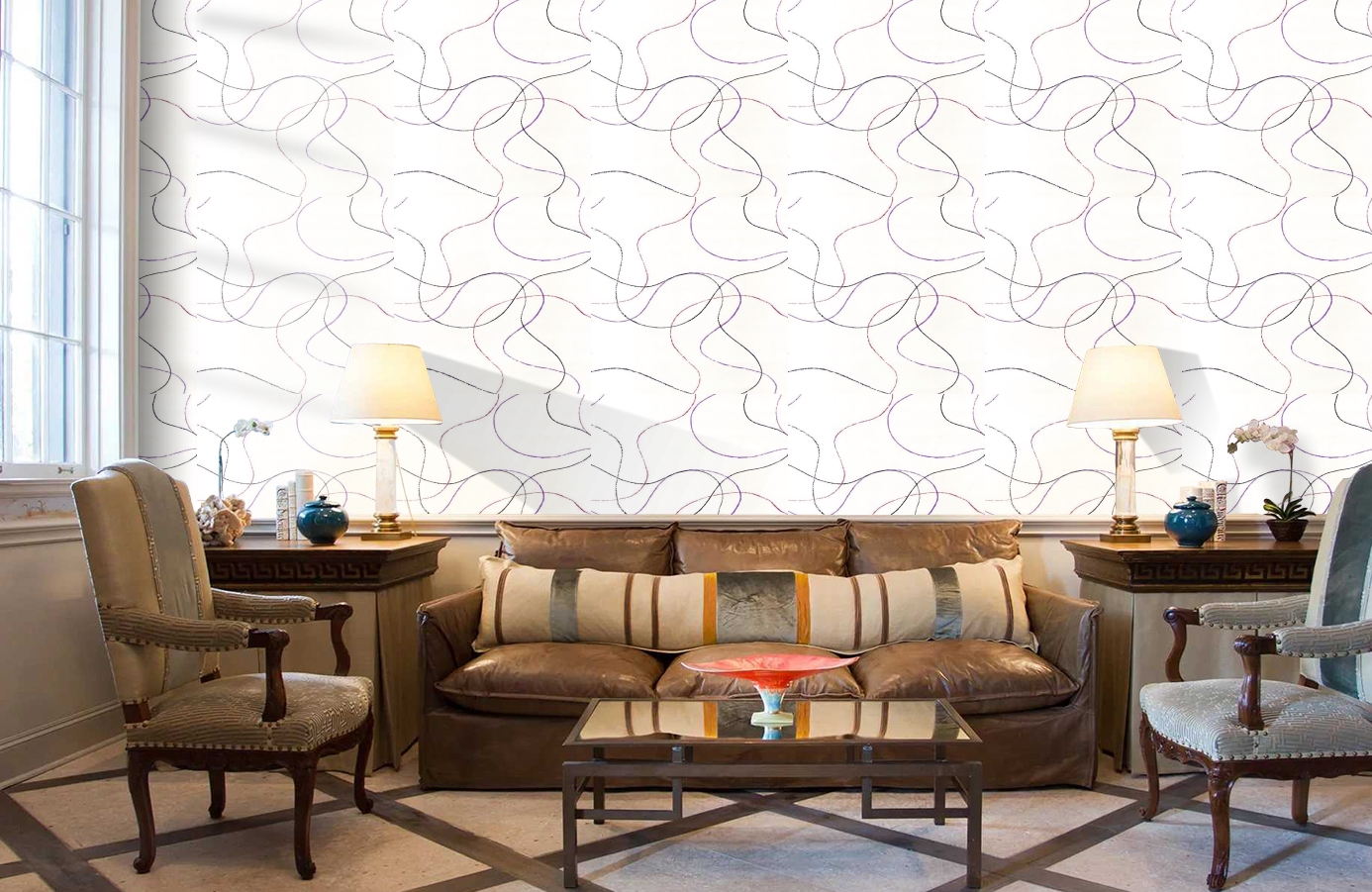 Обои 517-5 фото в интерьере кабинета Обои 517-5 фото в интерьере кабинета